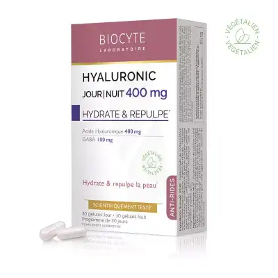 Biocyte Hyaluronic Jour/nuit 400mg Gélules B/60 à CERNAY