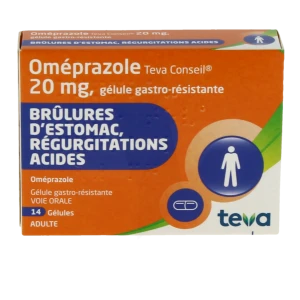 Omeprazole Teva Conseil 20 Mg Gél Gastro-rés Plq/14