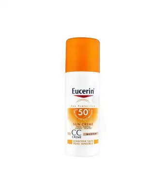Eucerin Sun Cc Medium Creme Visage Spf50+ 50ml à PINS-JUSTARET