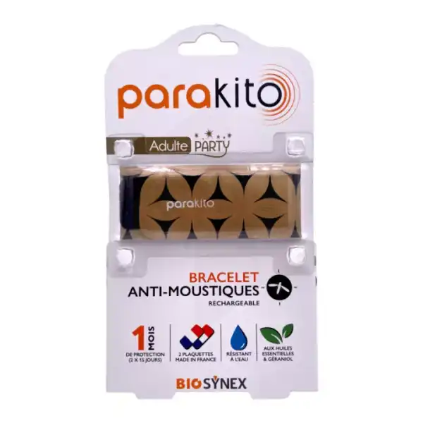 Parakito Party Bracelet Rechargeable Anti-moustique Adulte Fleur B/2