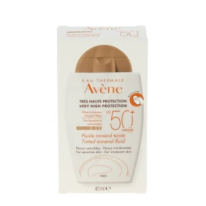 Avène Eau Thermale Solaire Spf50+ Minéral Fluide Teinté Fl/40ml