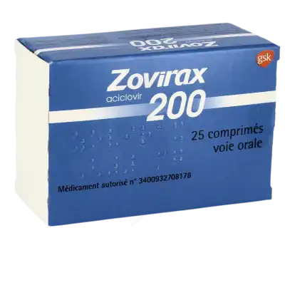 Zovirax 200 Mg, Comprimé à TOULOUSE