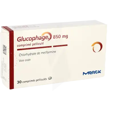 Glucophage 850 Mg, Comprimé Pelliculé à LE LAVANDOU