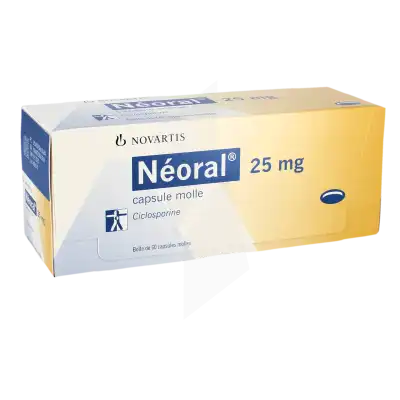Neoral 25 Mg, Capsule Molle à GRENOBLE