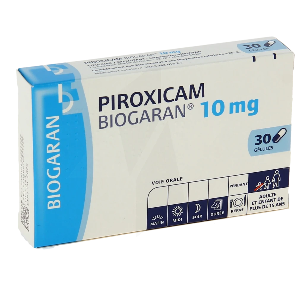 Piroxicam Biogaran 10 Mg, Gélule