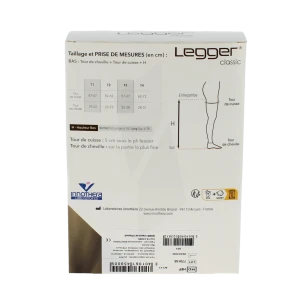 Legger® Classic Classe Ii Bas Autofix Beige Chiné Taille 2 Normal Pied Fermé