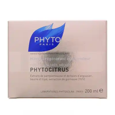 Phytocitrus Masque Regenerant Eclat Couleur Phyto 200ml à Paris