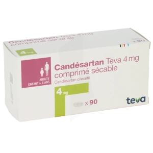 Candesartan Teva 4 Mg, Comprimé Sécable