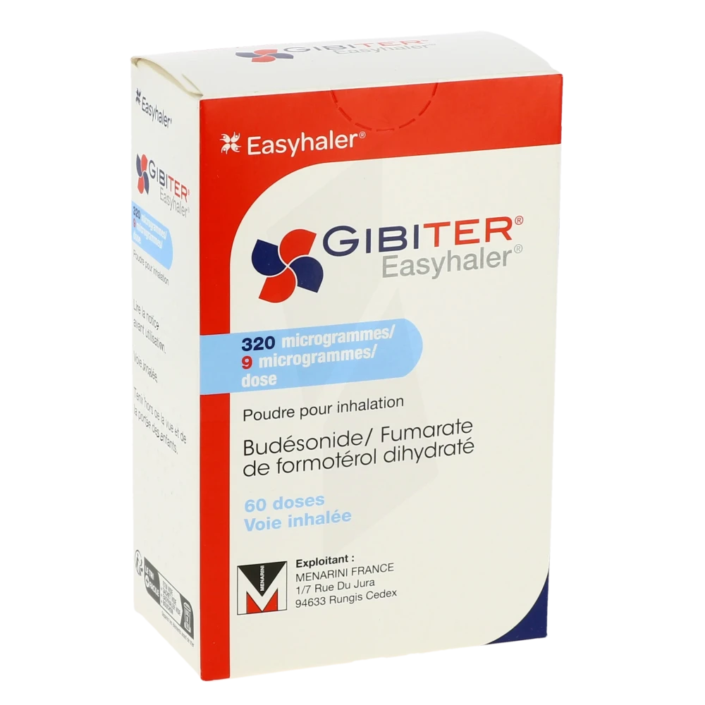 Gibiter Easyhaler, 320 Microgrammes/9 Microgrammes/dose, Poudre Pour Inhalation