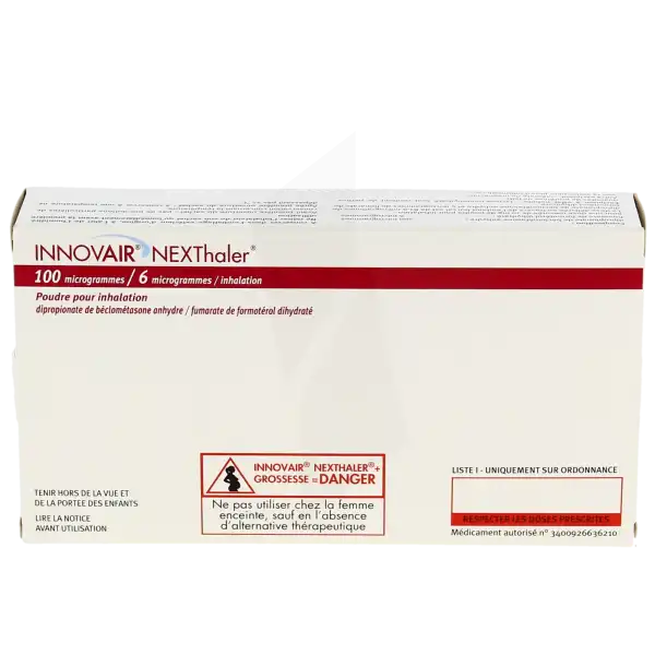Innovair Nexthaler 100 Microgrammes/6 Microgrammes Par Inhalation, Poudre Pour Inhalation