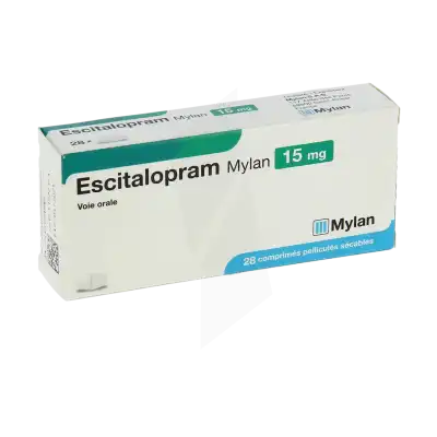 Escitalopram Viatris 15 Mg, Comprimé Pelliculé Sécable à CHASSE SUR RHÔNE