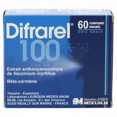 Difrarel 100 Mg, Comprimé Enrobé 6plq/10 à Eysines