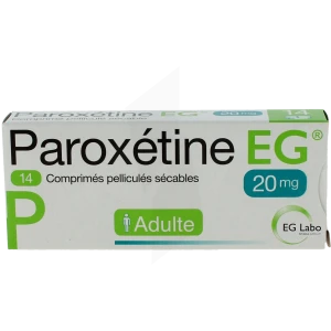 Paroxetine Eg 20 Mg, Comprimé Pelliculé Sécable