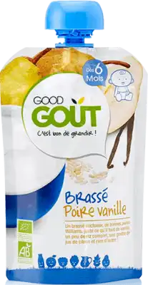 Good Goût Alimentation Infantile Brassé Poire Vanille Gourde/90g à Paris