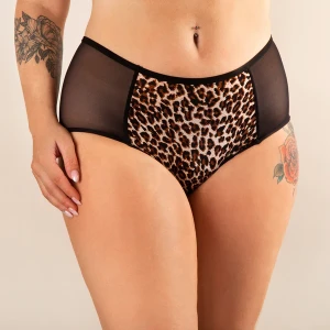 Culotte Menstruelle Gainante Clara (taille Haute) Léopard 3xl (46-48)