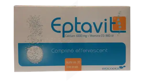 Eptavit 1000 Mg/880 U.i., Comprimé Effervescent