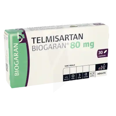 Telmisartan Biogaran 80 Mg, Comprimé à LE LAVANDOU