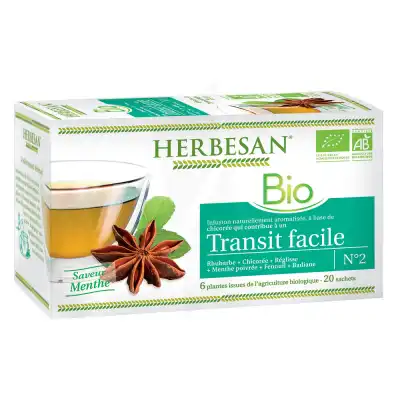 Herbesan Infusion Bio Tisane Transit Facile 20 Sachets à LE-TOUVET