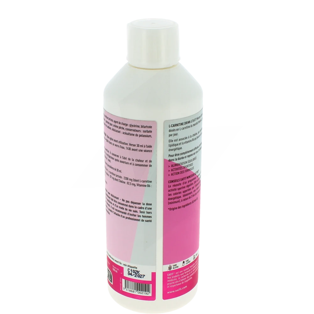 Pharmacie Ropars - Parapharmacie Eafit L-carnitine Drink Solution Buvable  Orange Flacon De 500 Ml - Auterive