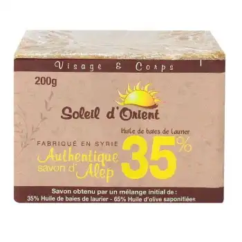 Soleil D'orient Savon D'alep 35% - Pain 200g à Bordeaux
