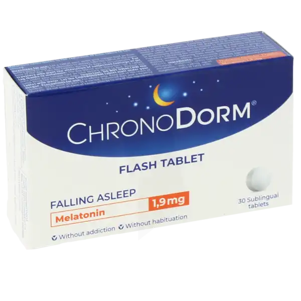 Chronodorm Mélatonine 1,9mg Comprimés Sublinguaux B/30