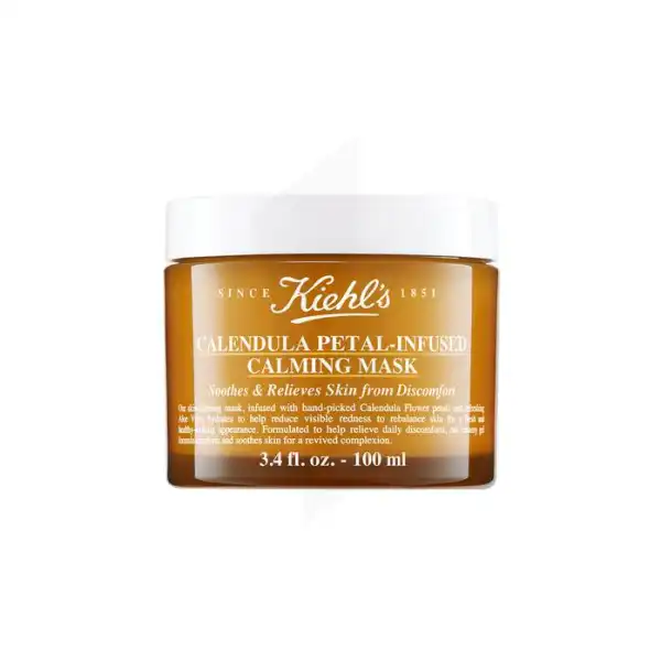 Kiehl’s Calendula Petal-infused Calming Mask Masque Hydratant Et Apaisant Au Calendula Et à L'aloe Vera Pot/100ml