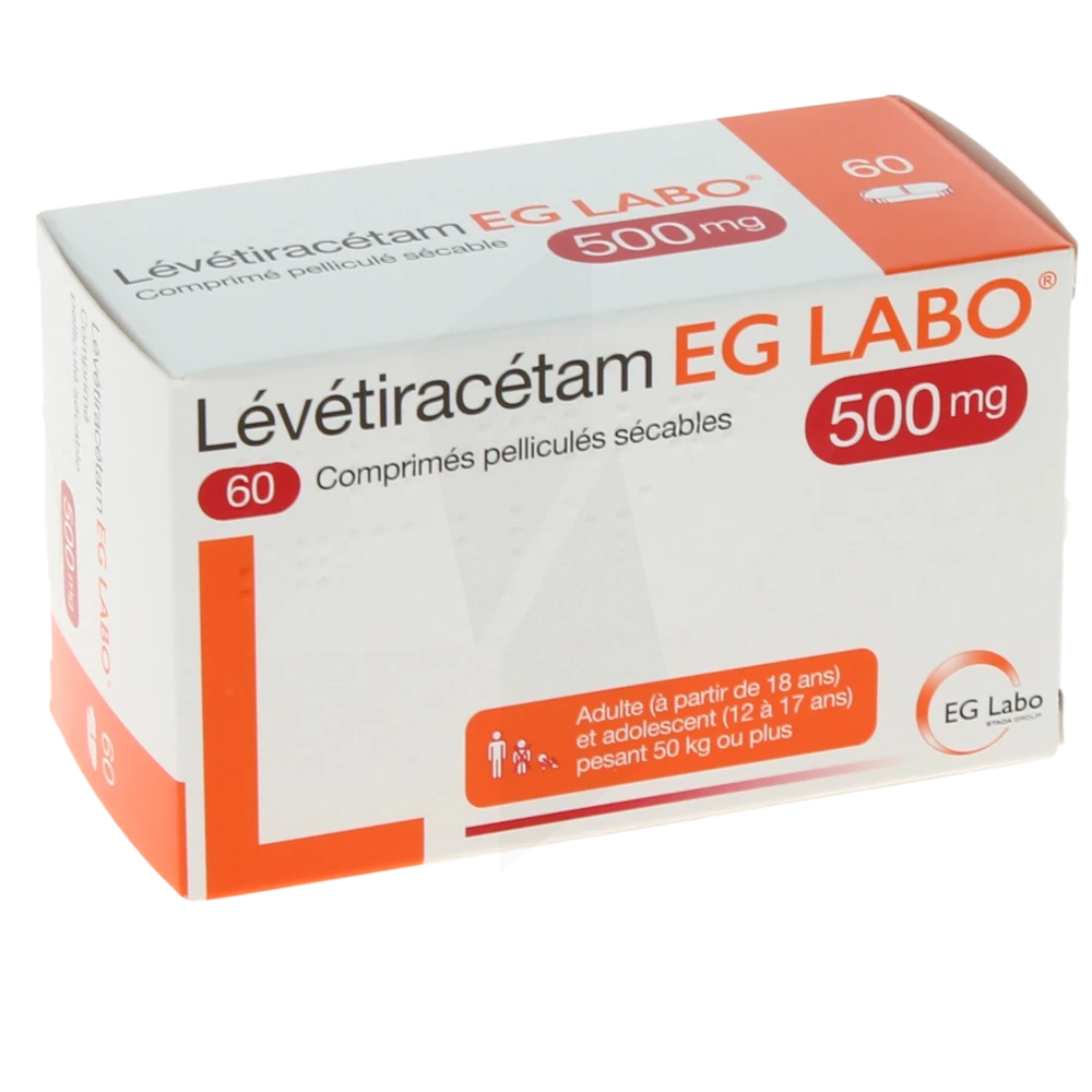 Levetiracetam Eg Labo 500 Mg, Comprimé Pelliculé Sécable