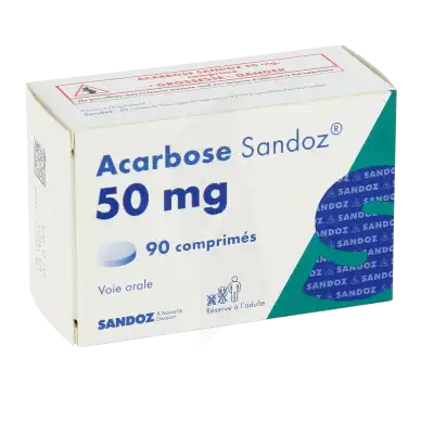 Acarbose Sandoz 50 Mg, Comprimé à Bordeaux