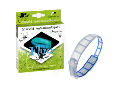 Pharmavoyage Bracelet Phosphorescent Anti-insectes Bleu Fluo à BIGANOS
