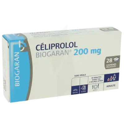 CELIPROLOL BIOGARAN 200 mg, comprimé pelliculé