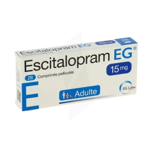 Escitalopram Eg 15 Mg, Comprimé Pelliculé
