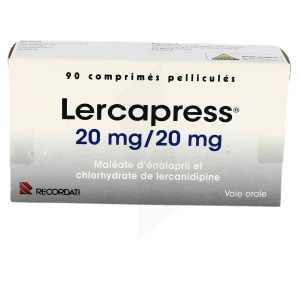 Lercapress 20 Mg/20 Mg, Comprimé Pelliculé