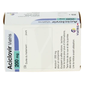 Aciclovir Viatris 200 Mg, Comprimé
