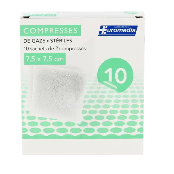Euromedis Compr St Gaze 7,5x7,5 10sach/2