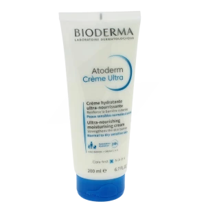 Bioderma Atoderm Crème Ultra Nourissante Hydratante Peau Normale à Sèche 200ml