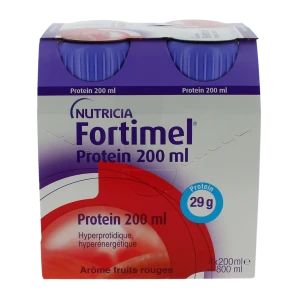 Fortimel Protein Nutriment Fruits Rouges 4 Bouteilles/200ml