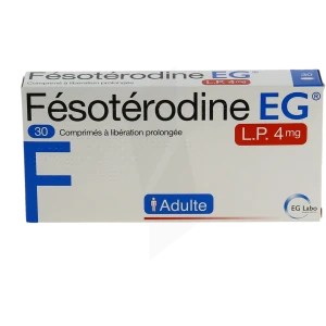 Fesoterodine Eg Lp 4 Mg, Comprimé à Libération Prolongée