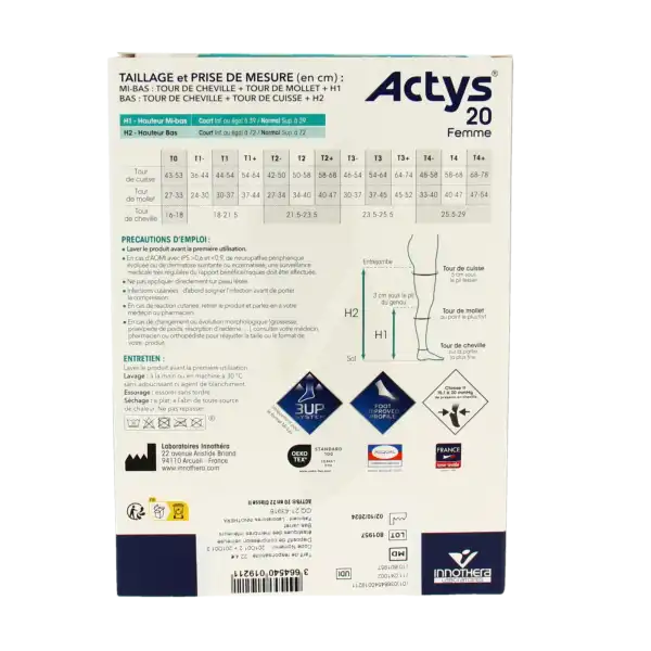Actys 20 Mi-bas Pf Femme Beige T2n