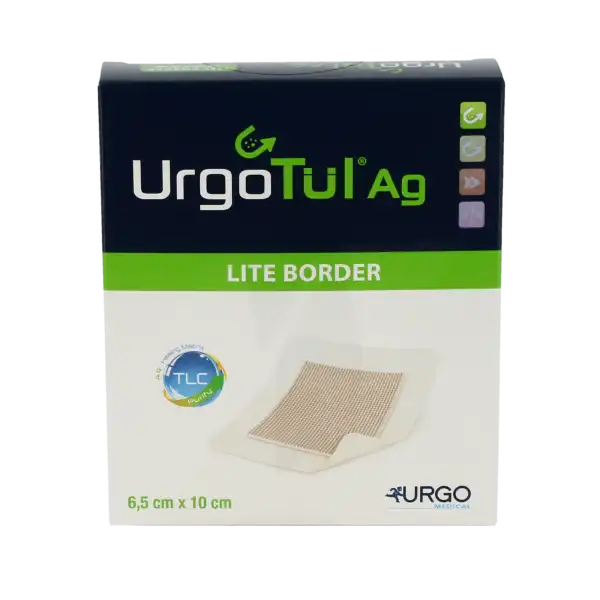 Urgotul Ag Lite Border, 6,5 Cm X 10 Cm , Bt 10