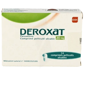 Deroxat 20 Mg, Comprimé Pelliculé Sécable