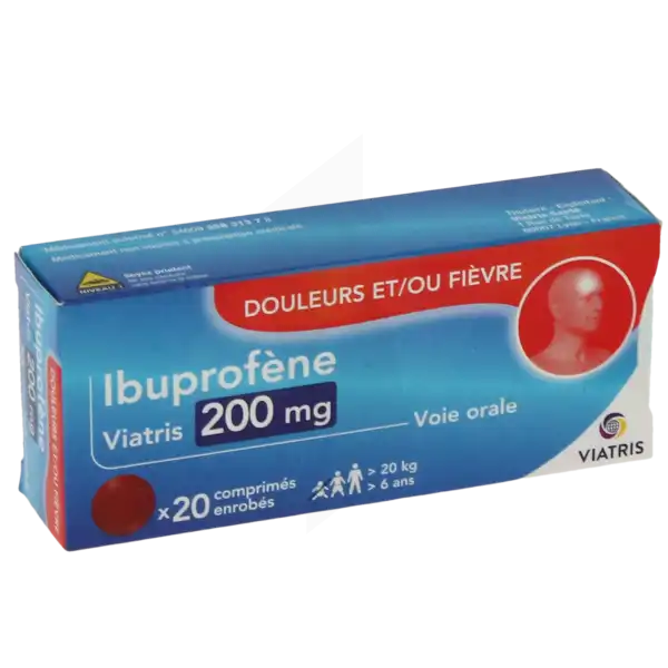 Ibuprofene Viatris 200 Mg, Comprimé Enrobé