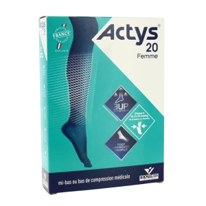 Actys 20 Mi-bas Pf Femme Noir T1c