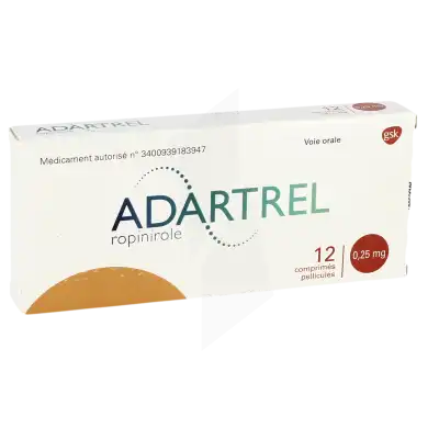 Adartrel 0,25 Mg, Comprimé Pelliculé à Paris