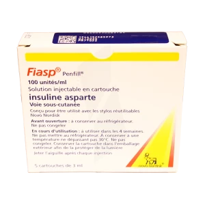 Fiasp Penfill 100 Unités/ml, Solution Injectable En Cartouche