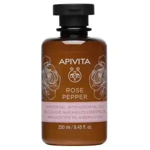 Apivita - Rose Pepper Gel Douche Aux Huiles Essentielles Avec Rose Bulgare & Poivre Noir 250ml à Vaulx-en-Velin