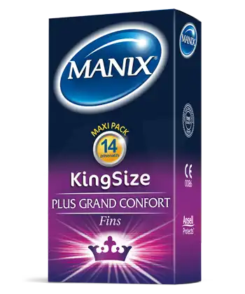Manix King Size Préservatif Avec Réservoir Lubrifié Confort B/14