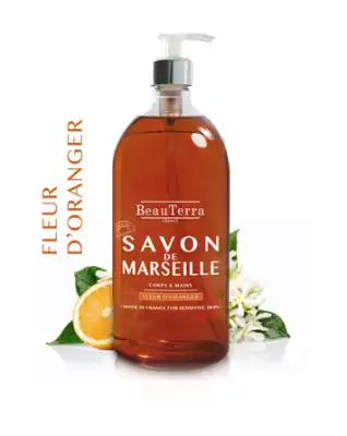 Beauterra - Savon De Marseille Liquide - Fleur D'oranger - 1l