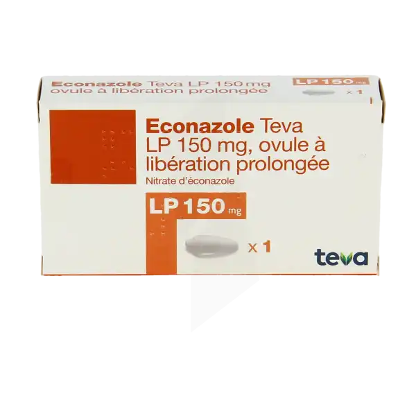 Econazole Teva L.p. 150 Mg, Ovule à Libération Prolongée