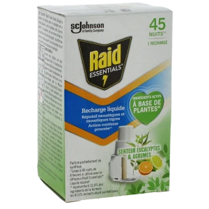 Raid - Recharge Diffuseur Electrique Liquide Répulsif Moustiques - Eucalyptus Et Agrumes - 32ml