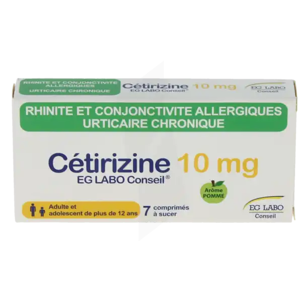 Cetirizine Eg Labo Conseil 10 Mg, Comprimé à Sucer